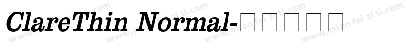 ClareThin Normal字体转换
